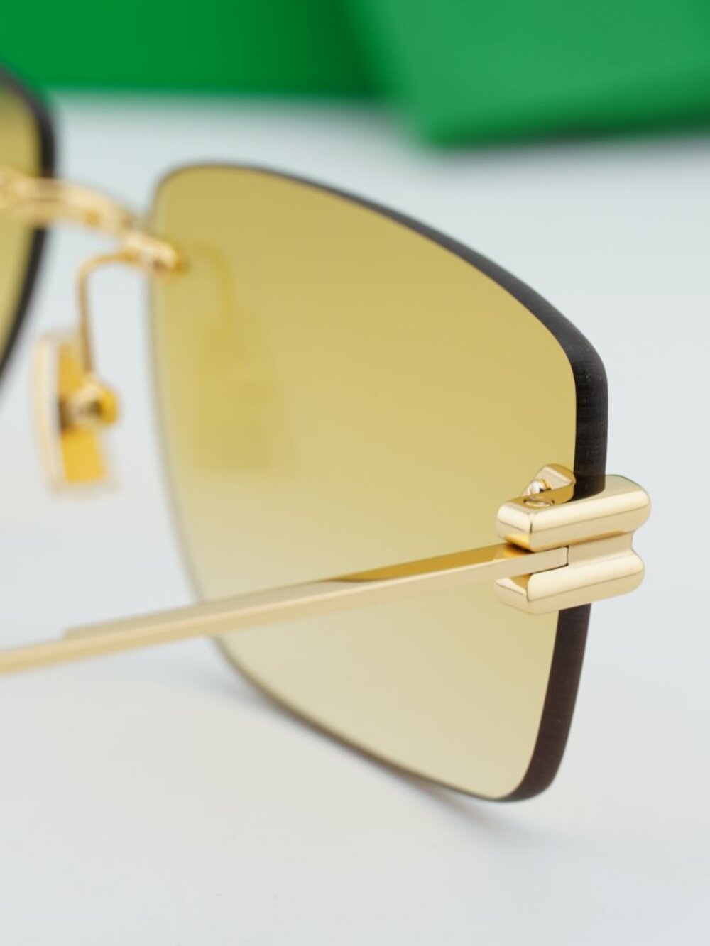 Bottega Veneta BV1126S 006 Rectangle Sunglasses - Gold\Yellow - Picture 7 of 10